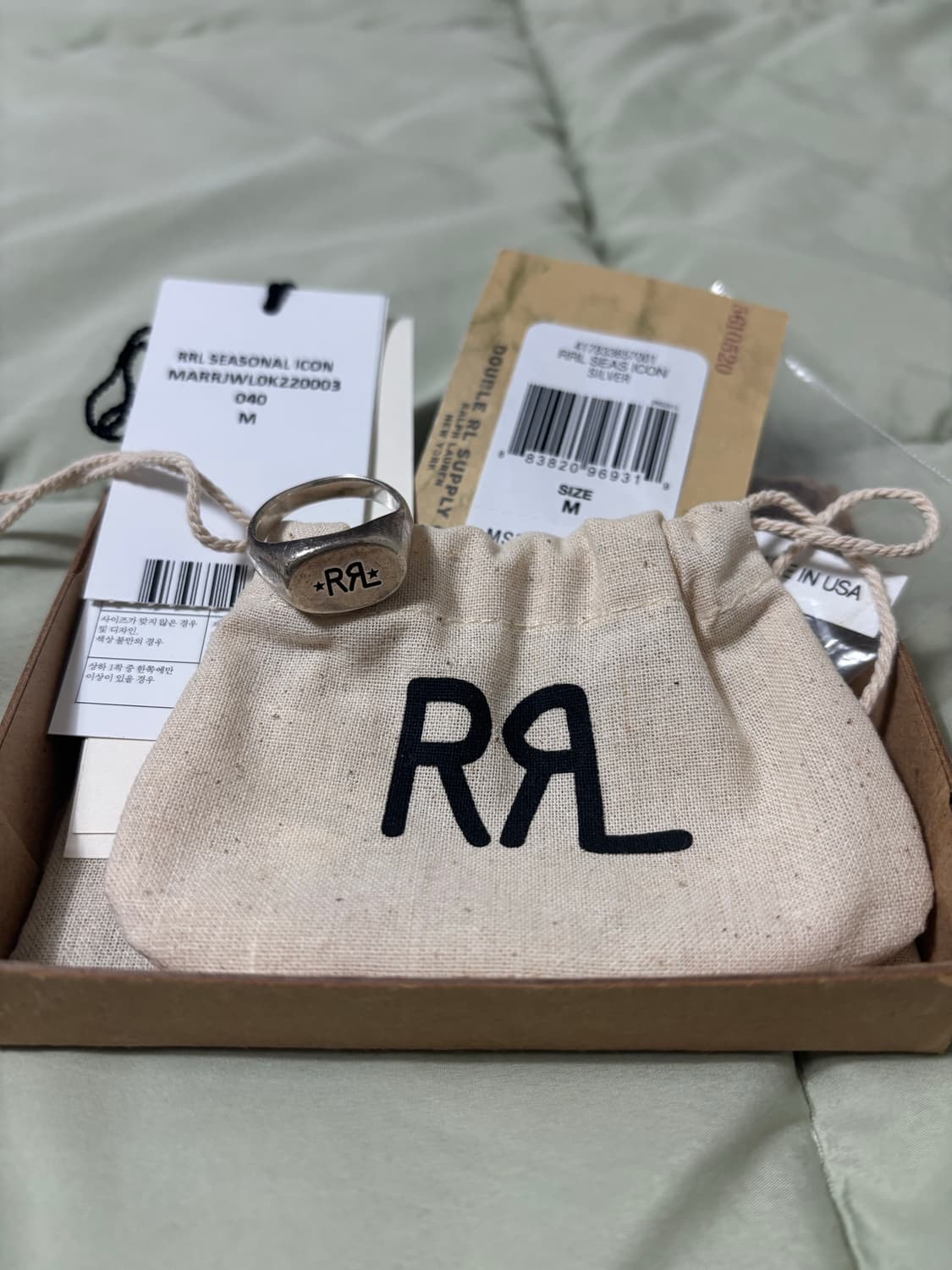 RRL 더블알엘 핸드메이드 스털링 실버 시그넷 링 상품이미지1