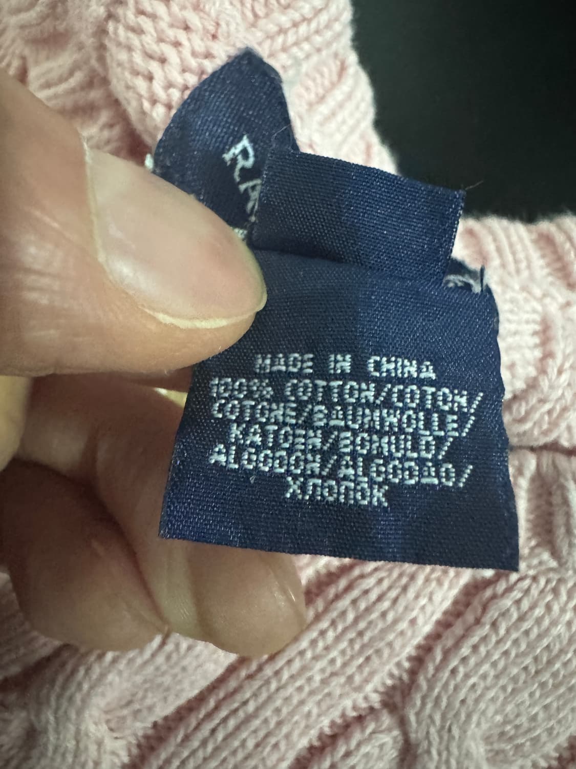 키즈 폴로 랄프로렌 핑크 코튼 케이블 가디건 8 상품이미지4