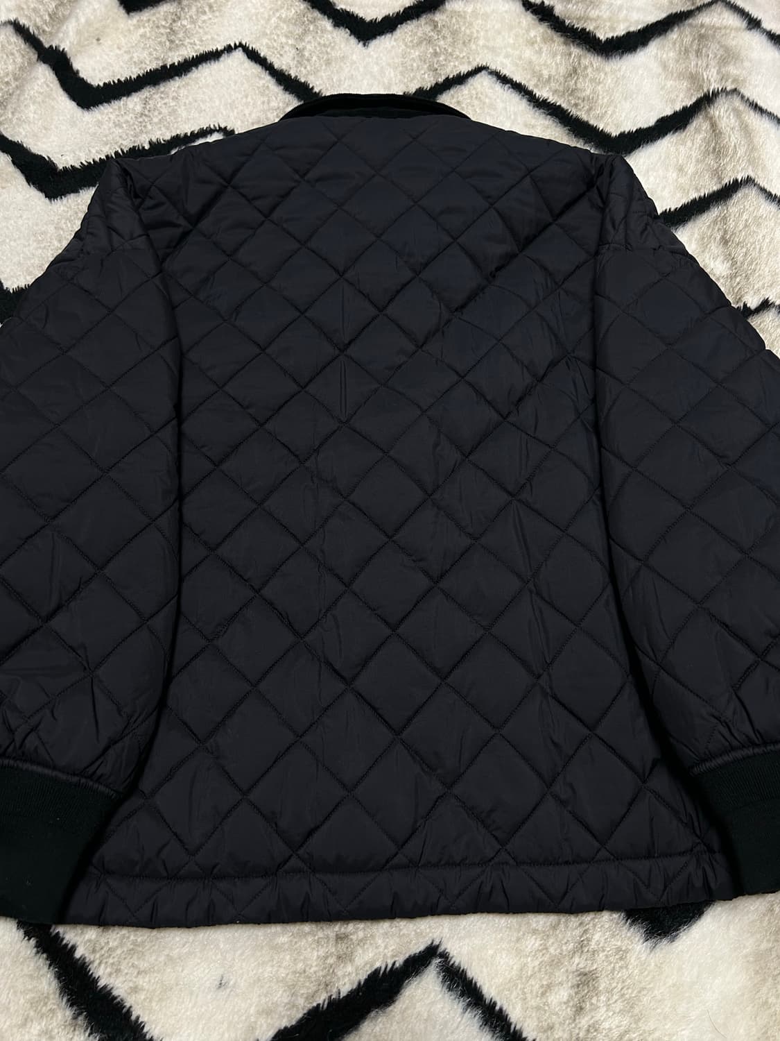 [XL]유니클로C 카라 코듀로이 퀄팅 자켓/블랙 상품이미지4