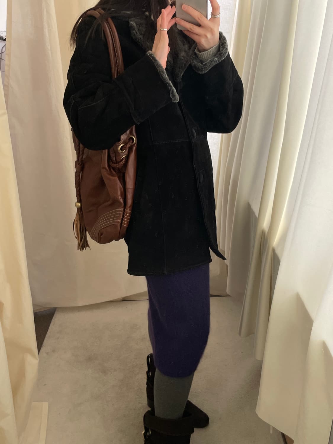 vintage stitch tassel bucket bag 상품이미지8