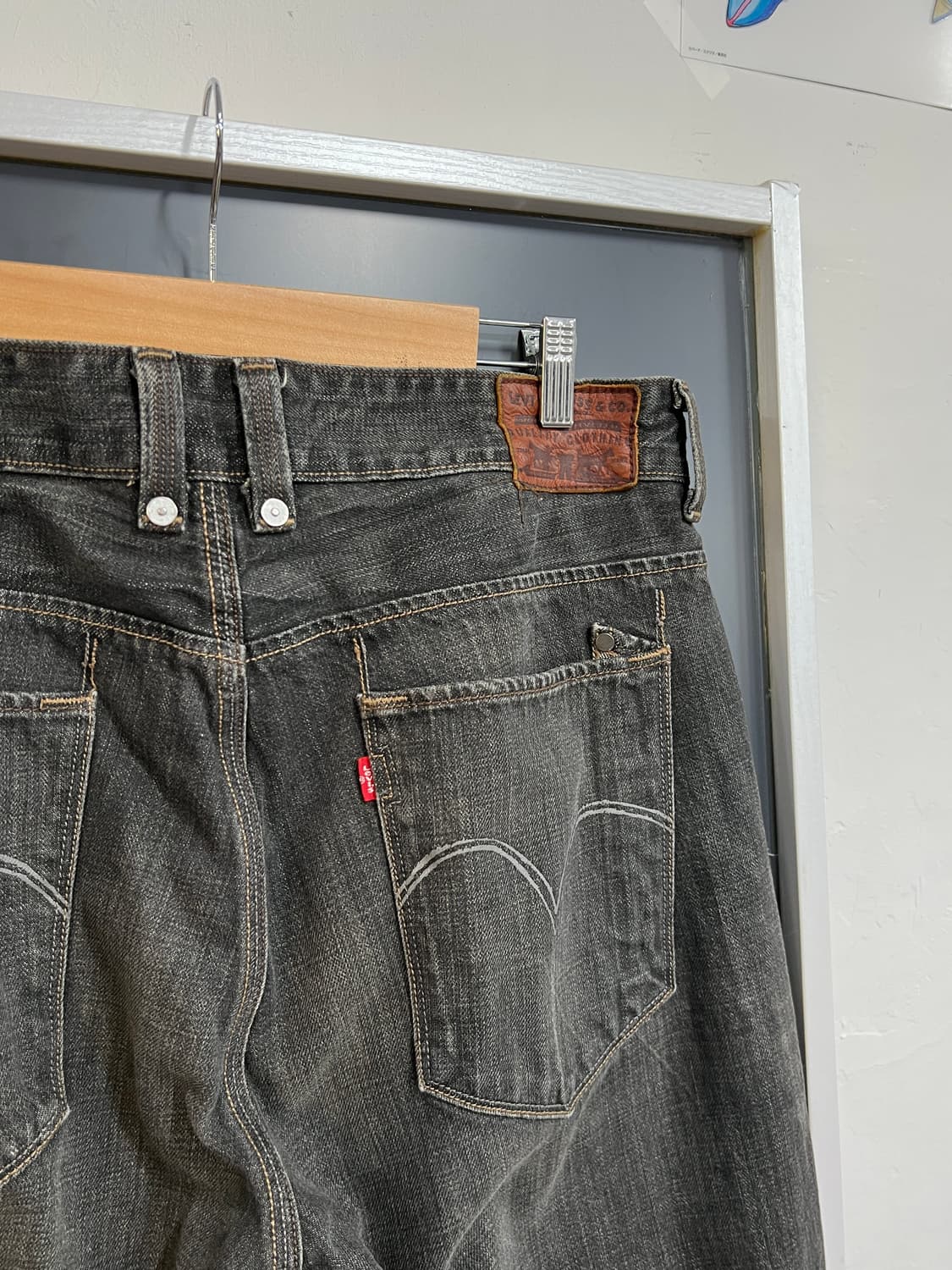 Levis 리바이스 701s 스트레이트핏 흑청 데님 팬츠 상품이미지2