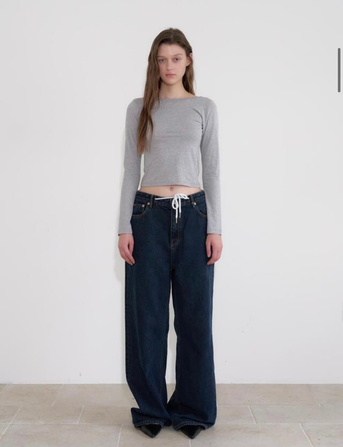 헤더먼트 string drape denim (deep blue)  상품이미지1