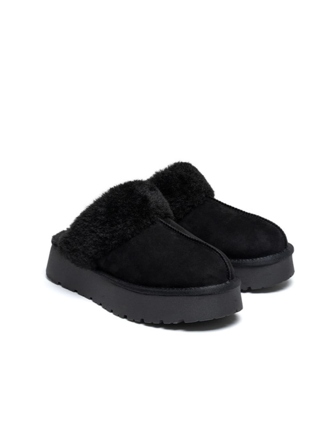 포른른 플랫폼 퍼 슬리퍼 상품이미지1