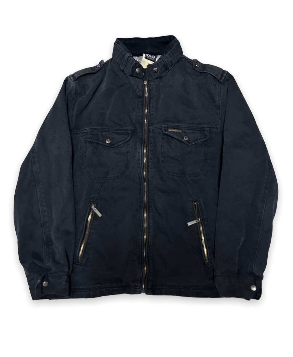 돌체앤가바나 블랙 데님 플라이트 자켓 상품이미지1