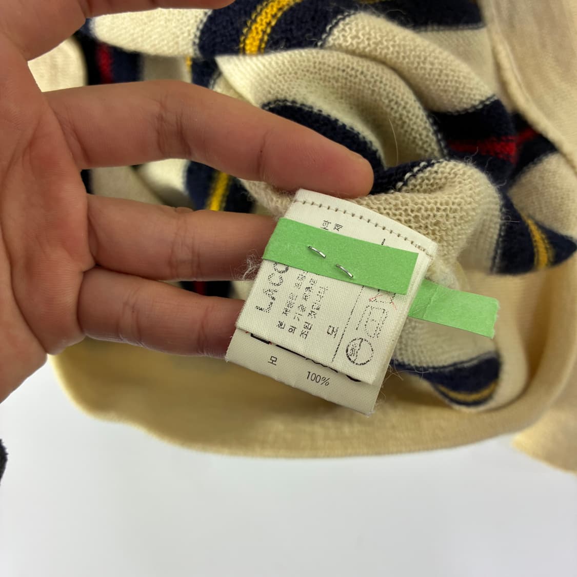 Lacoste 라코스테 90‘s 서광 퓨어울 스트라이프 업버튼 가디건 상품이미지6