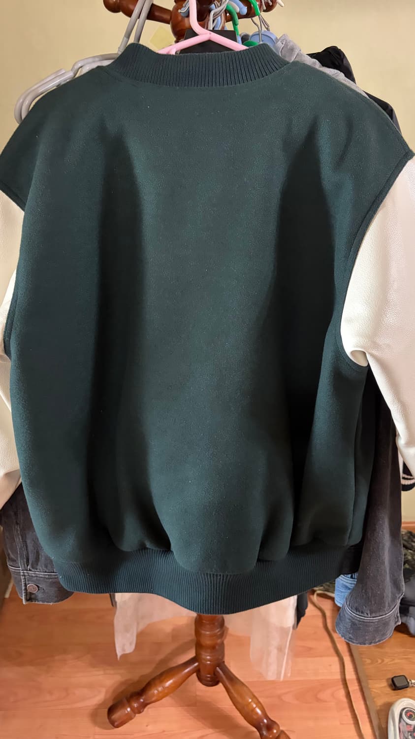 페플 미니멀 오버핏 스타디움 자켓 다크그린 L 상품이미지3