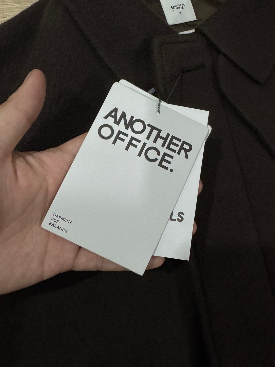 [2] 어나더오피스 25AW 보이저 핸드메이드 하프 발마칸 코트 상품이미지3