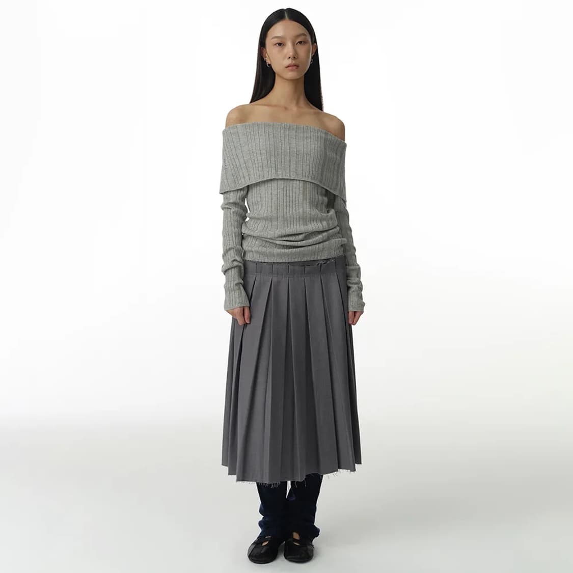 밀로우먼 버클 플리츠 스커트s 상품이미지1