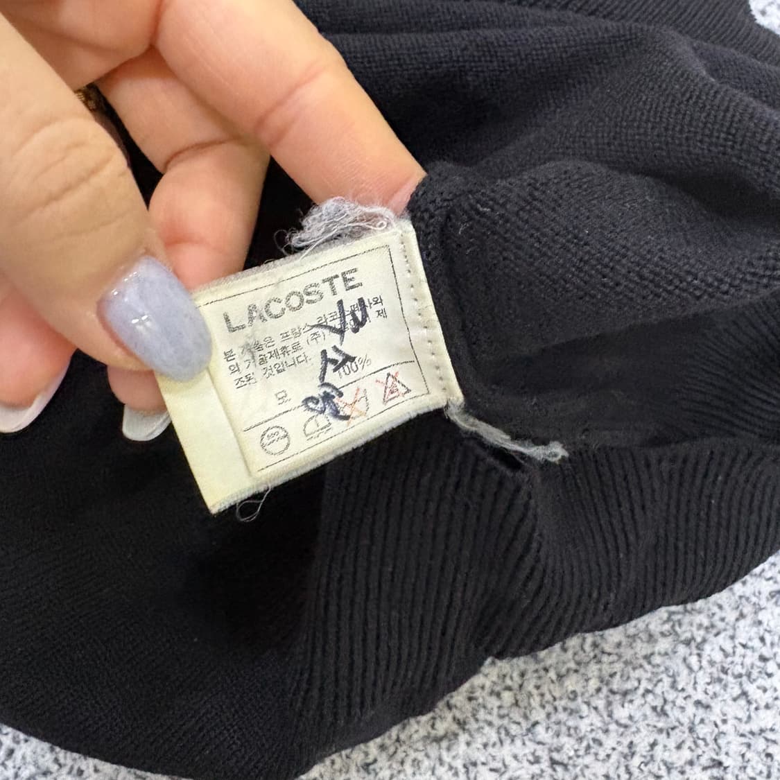 105 라코스테 목폴라 울 니트 크록패치 0312J 상품이미지5