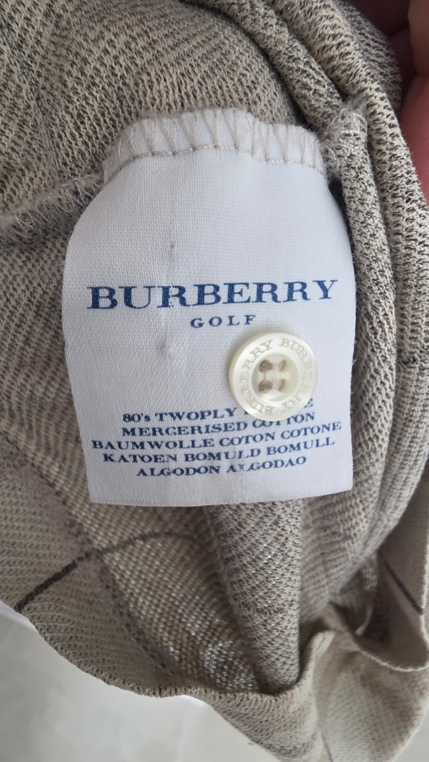 버버리 골프 남성 체크 반팔 폴로 티셔츠 상품이미지4