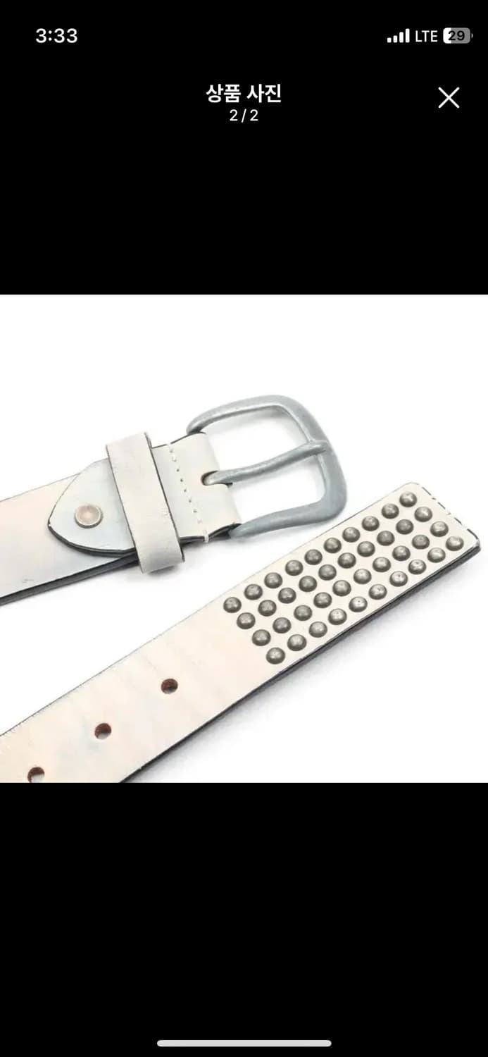BUCKAROO WHITE STUDDED BELT 상품이미지5