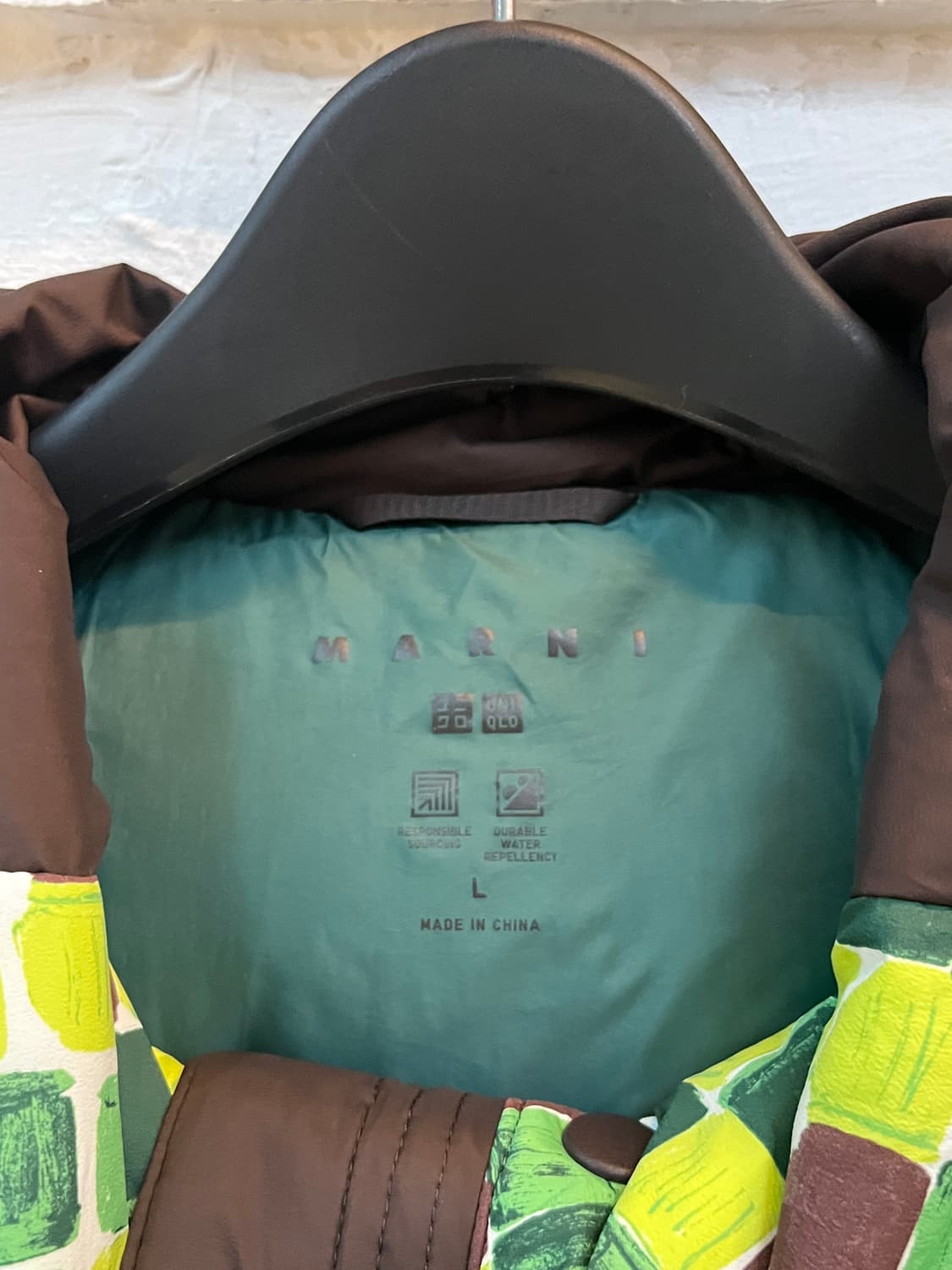 Marni X Uniqlo 오버핏 다운 후디 패딩 L 상품이미지2