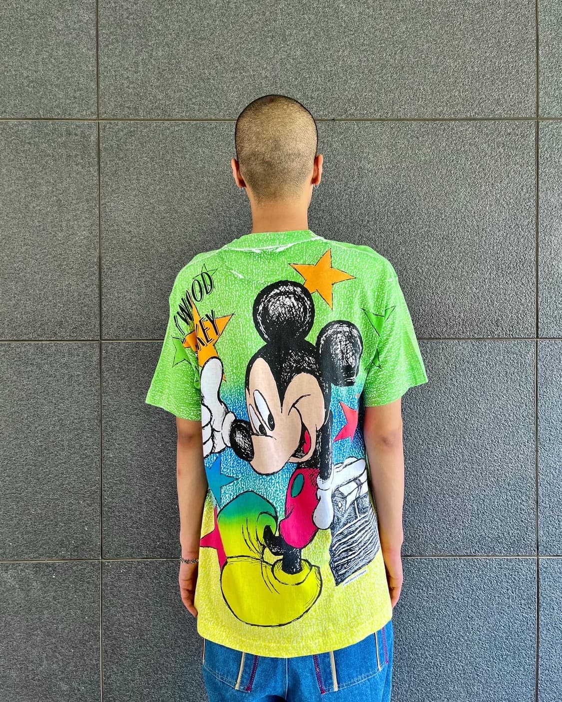 90s 디즈니 미키마우스 풀 프린팅 빈티지 반팔 티셔츠 상품이미지3