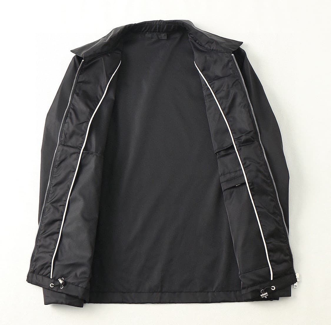 프라다 리나일론 집업 개버딘 블루종 자켓 블랙 상품이미지1