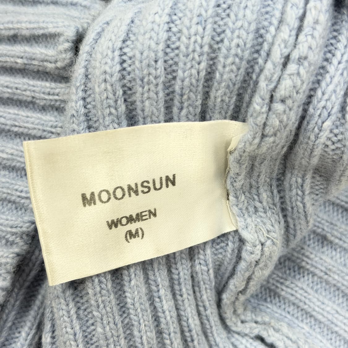 문선 바라클라바 니트 탑 후드 블루 M 상품이미지7