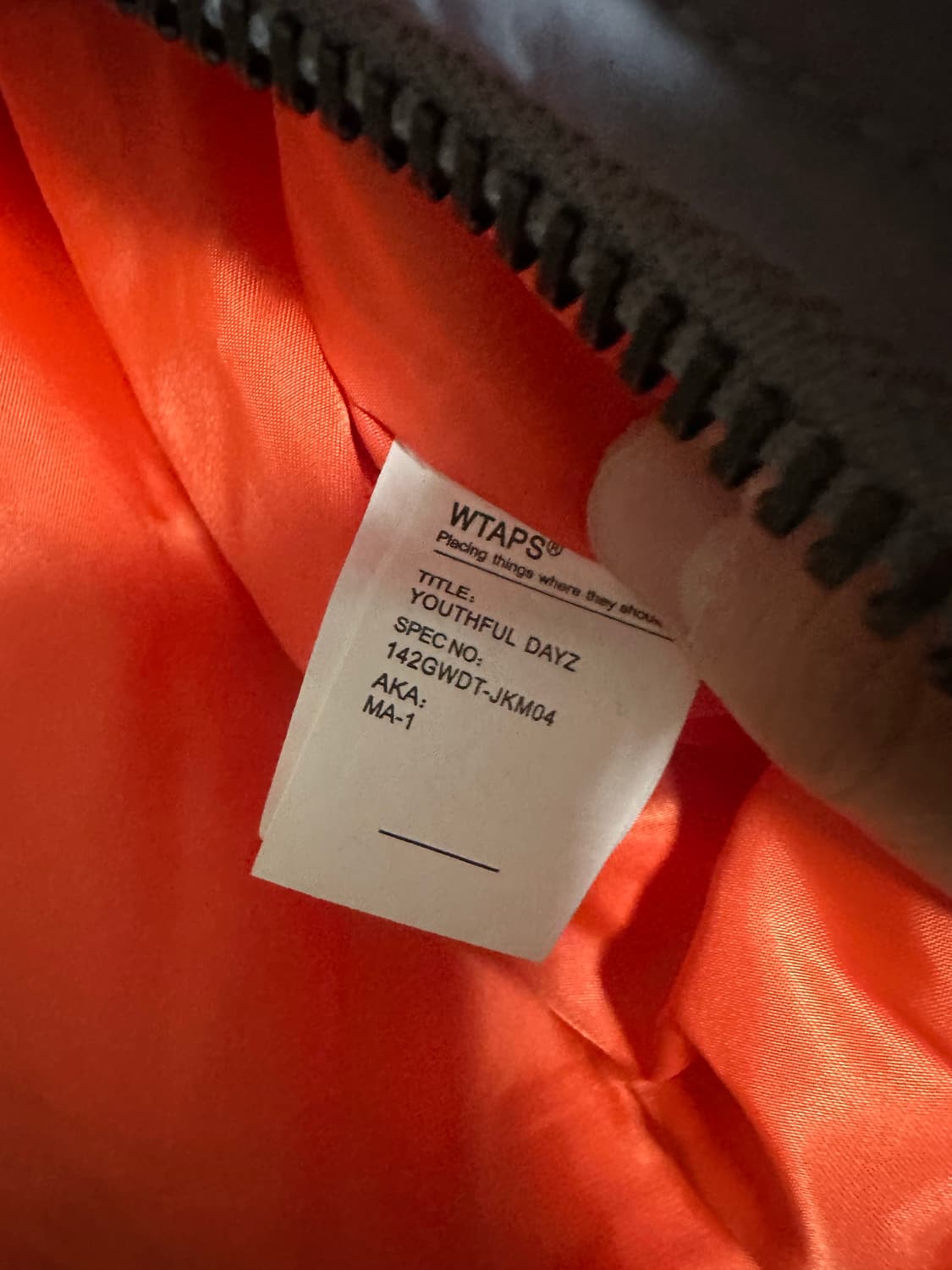 WTAPS MA-1 봄버 자켓 실버 상품이미지3