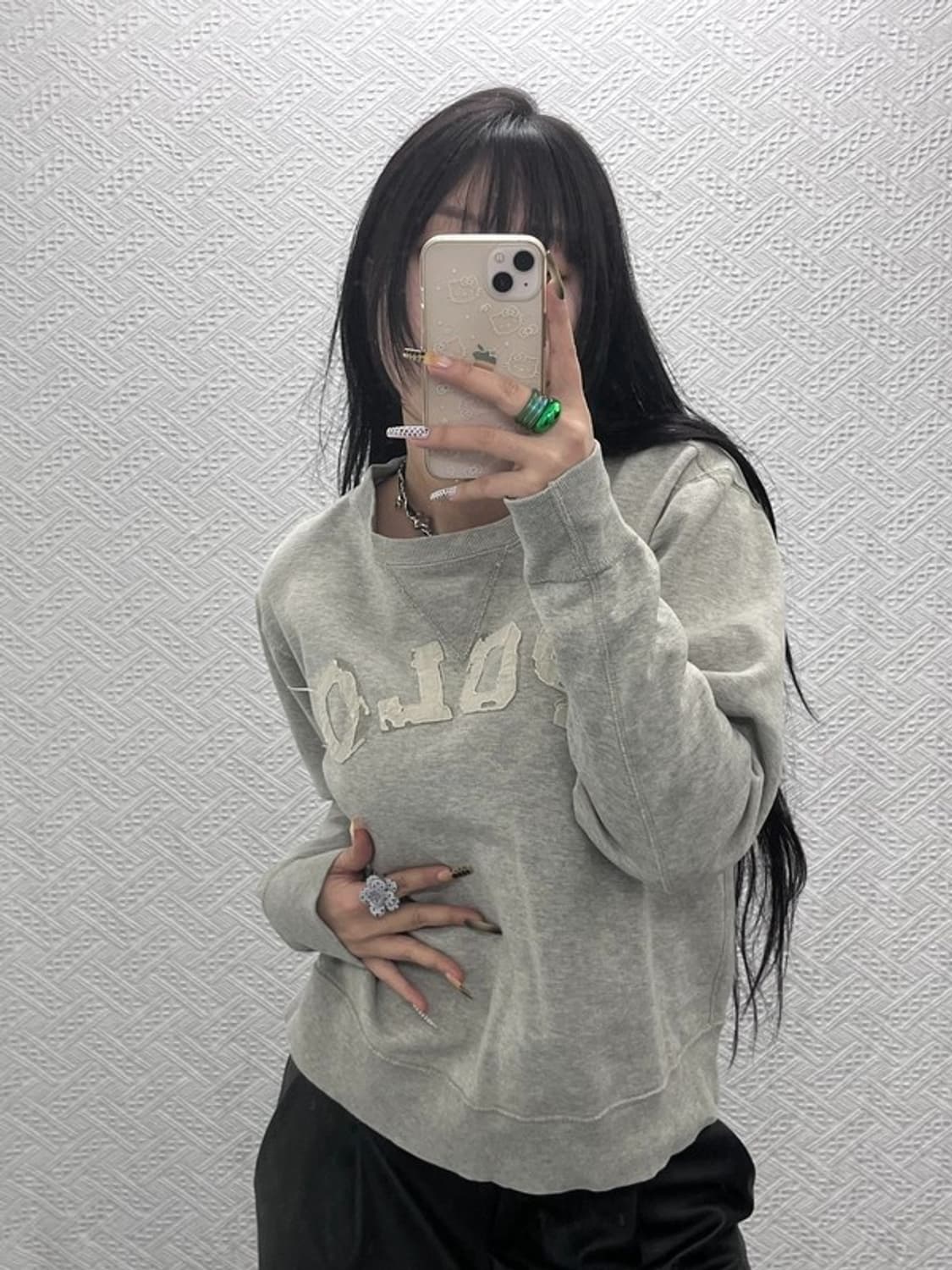 폴로 랄프로렌 그런지 디스트로이드 빅로고 맨투맨 L C08002 상품이미지2