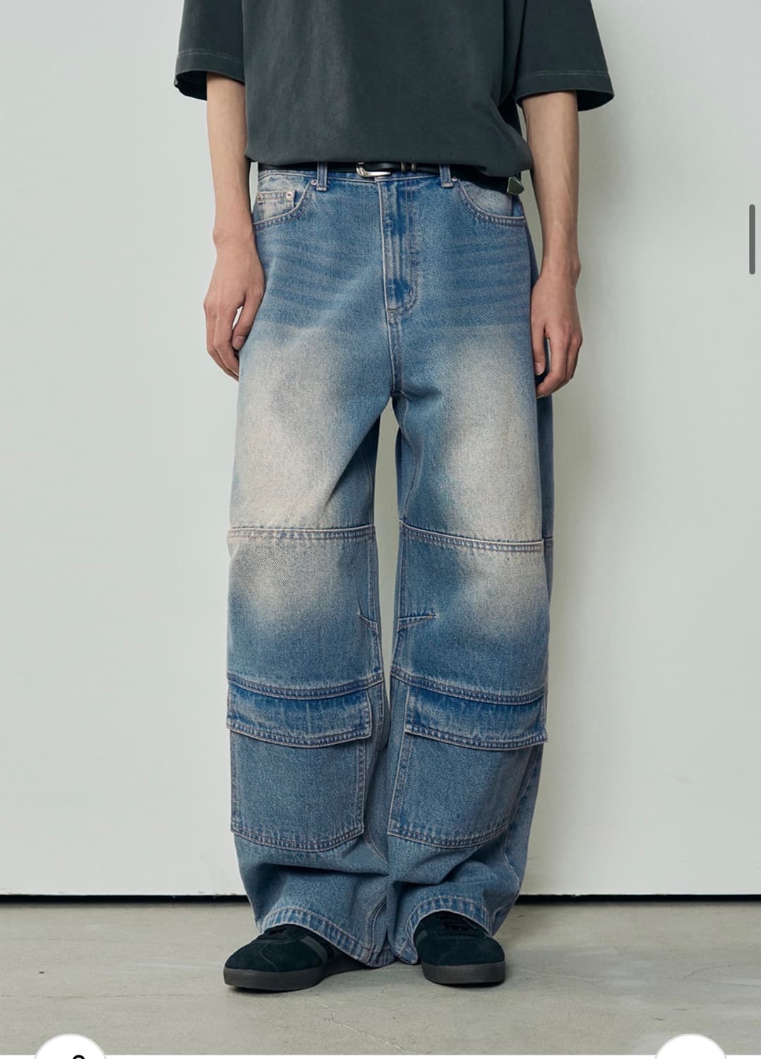 (XL) 아워데이즈 빈티지 프론트 포켓 카고 데님 팬츠 BLUE 상품이미지4