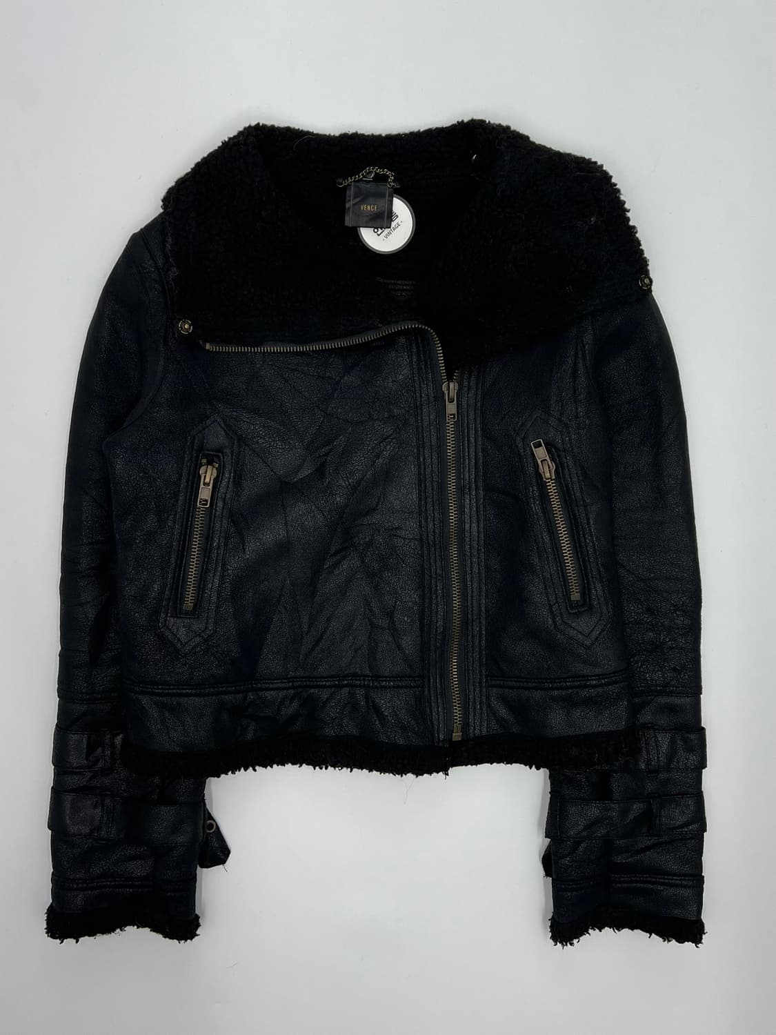 빈티지 크롭 무스탕 상품이미지1