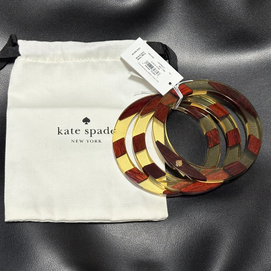 Kate Spade 빈티지 팔찌 레진/우드 상품이미지1