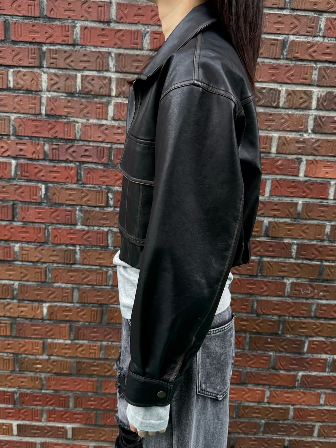 LAFUDGE OUR WOMAN 가죽자켓 상품이미지3