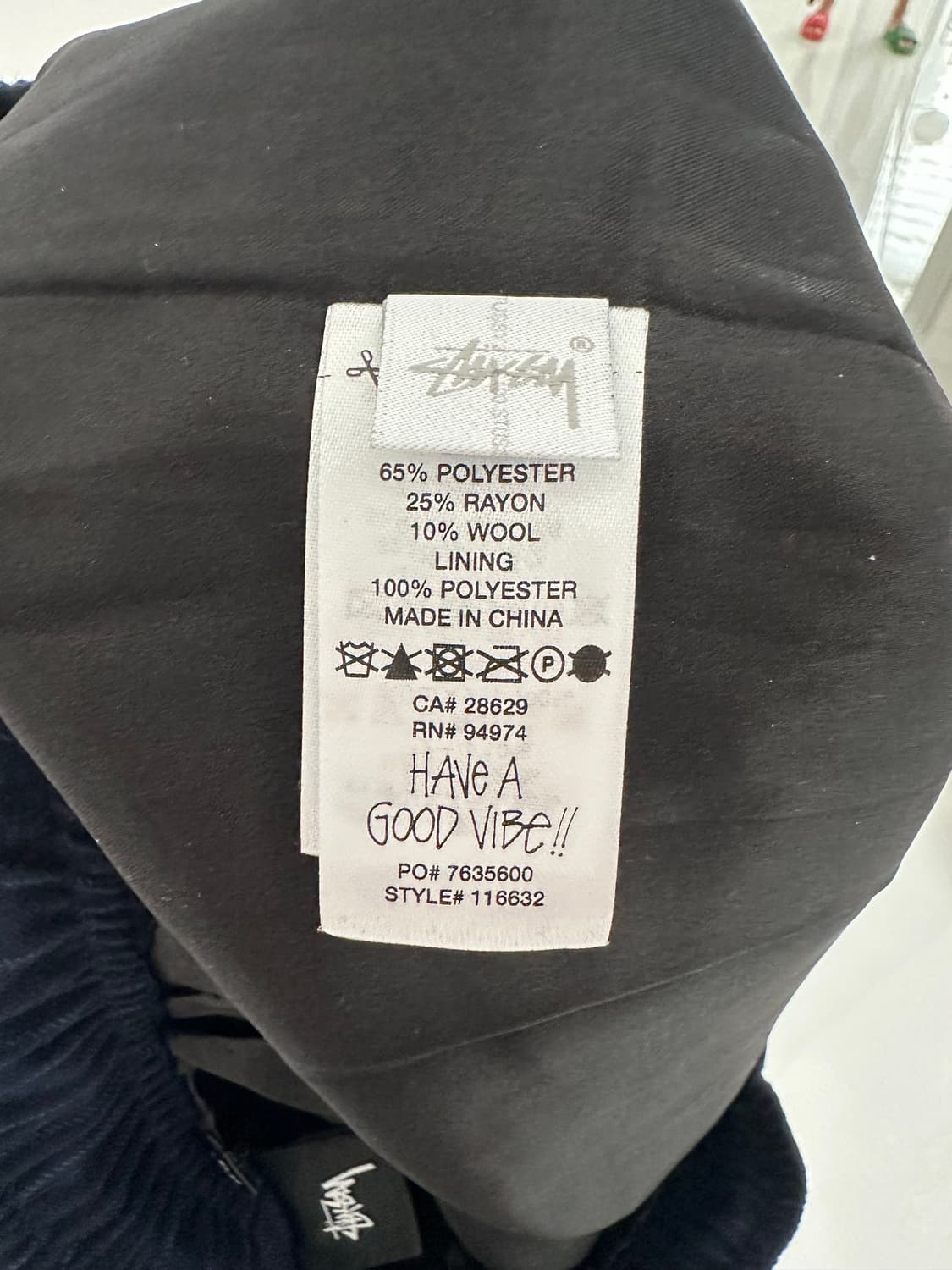 스투시 울 스트라이프 비치 팬츠 네이비  상품이미지5