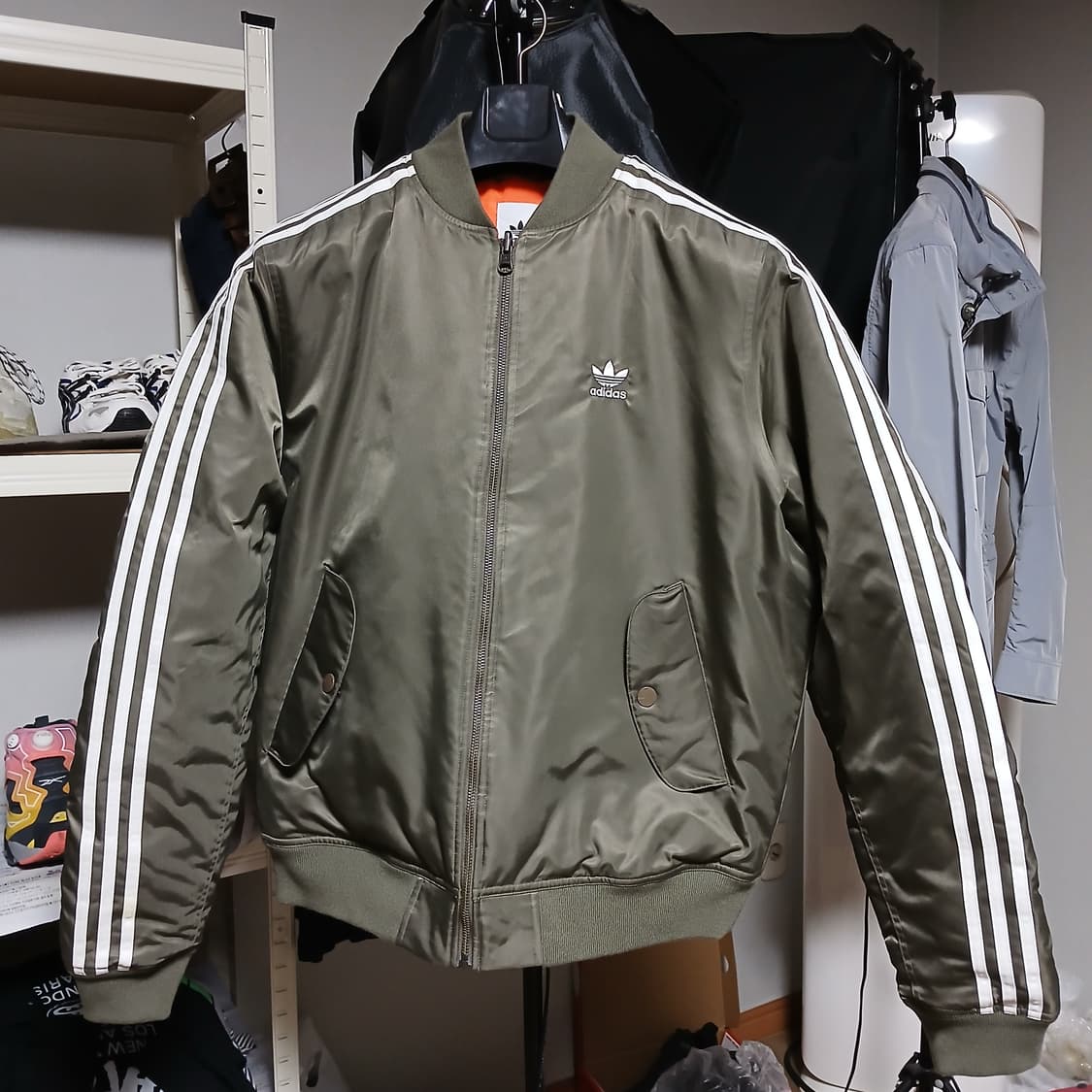 adidas 아디다스 봄버 항공점퍼 패딩 올리브 자켓 상품이미지1