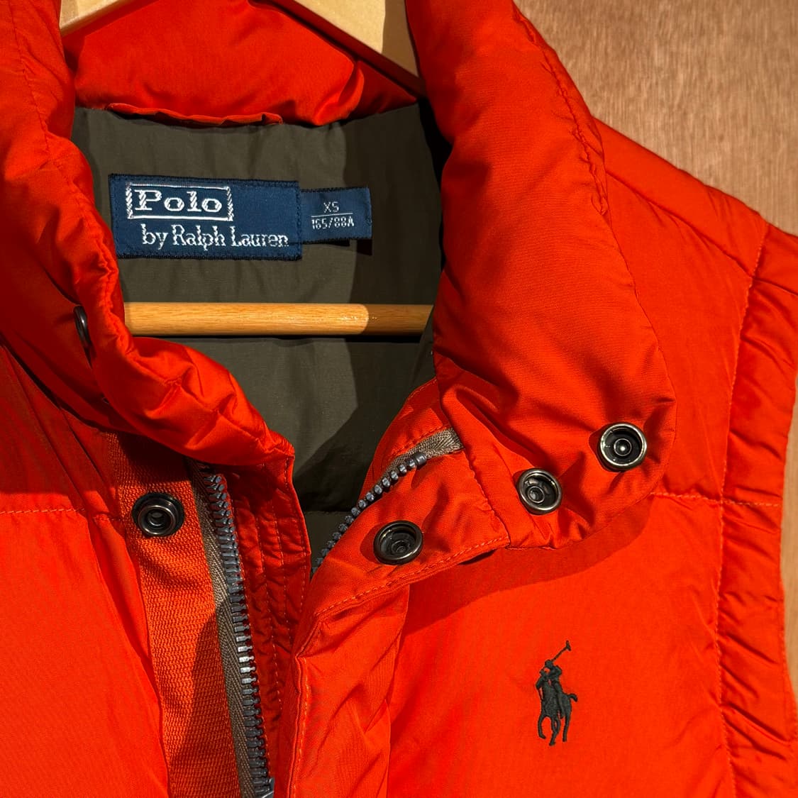 폴로랄프로렌 오렌지 덕다운 패딩 베스트 조끼 xs 90 상품이미지2