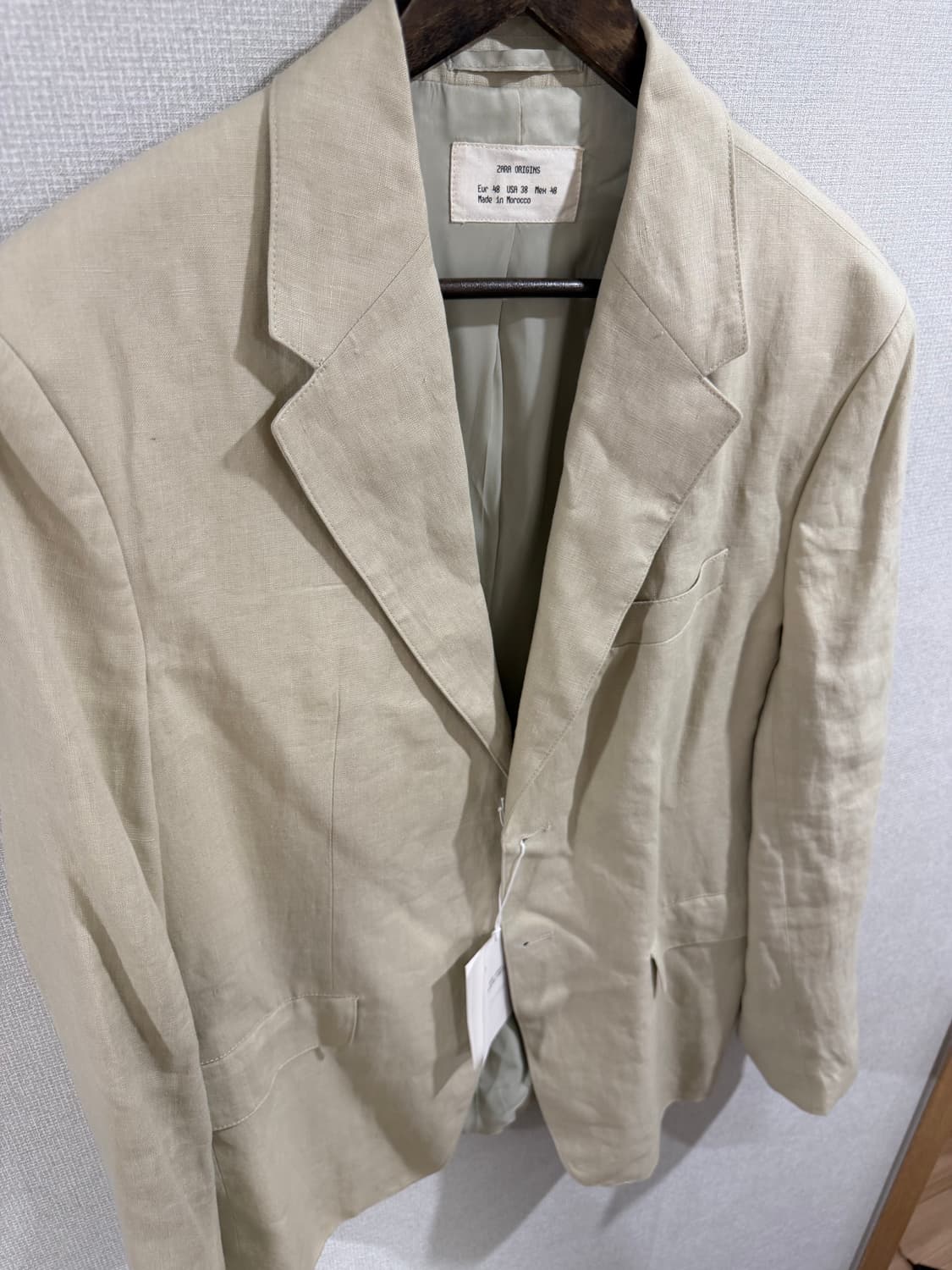 자라 오리진 100%린넨 이탈리안 패브릭 블레이져 상품이미지5