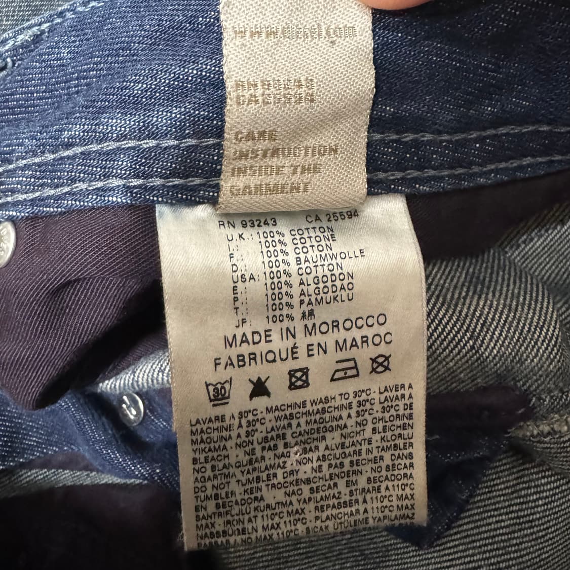 디젤 자티니 플레어 스크래치 워싱 세미 부츠컷 데님팬츠 상품이미지8