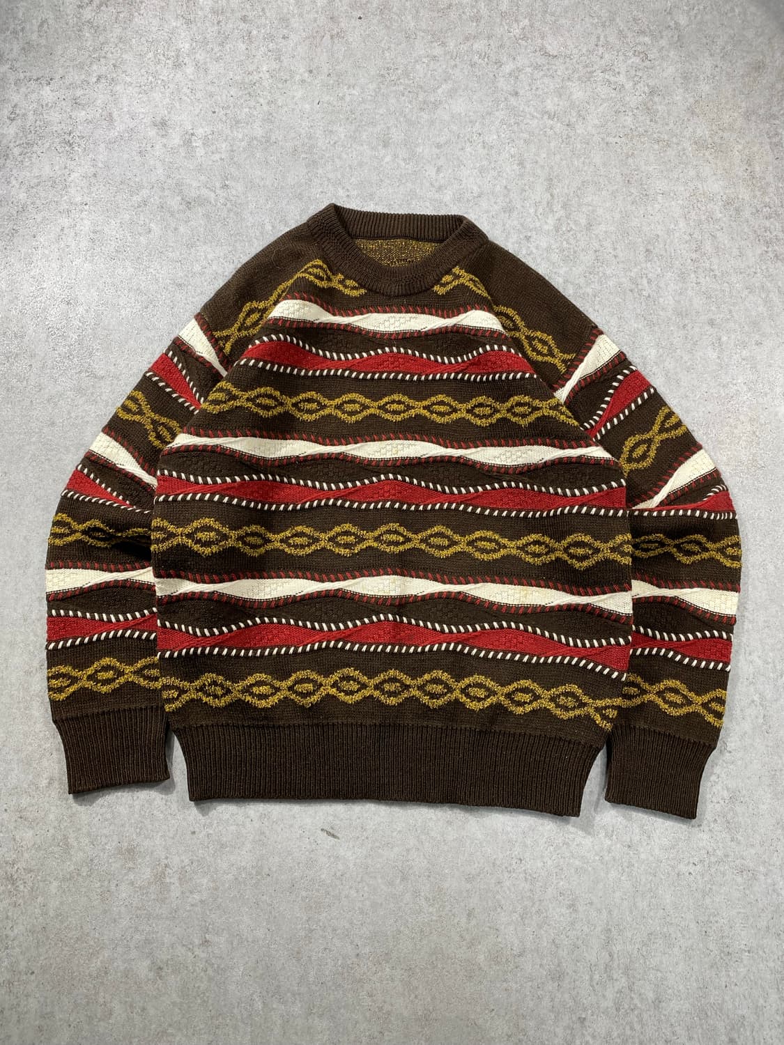 [L] Vintage 빈티지 브라운 케이블 니트 상품이미지1