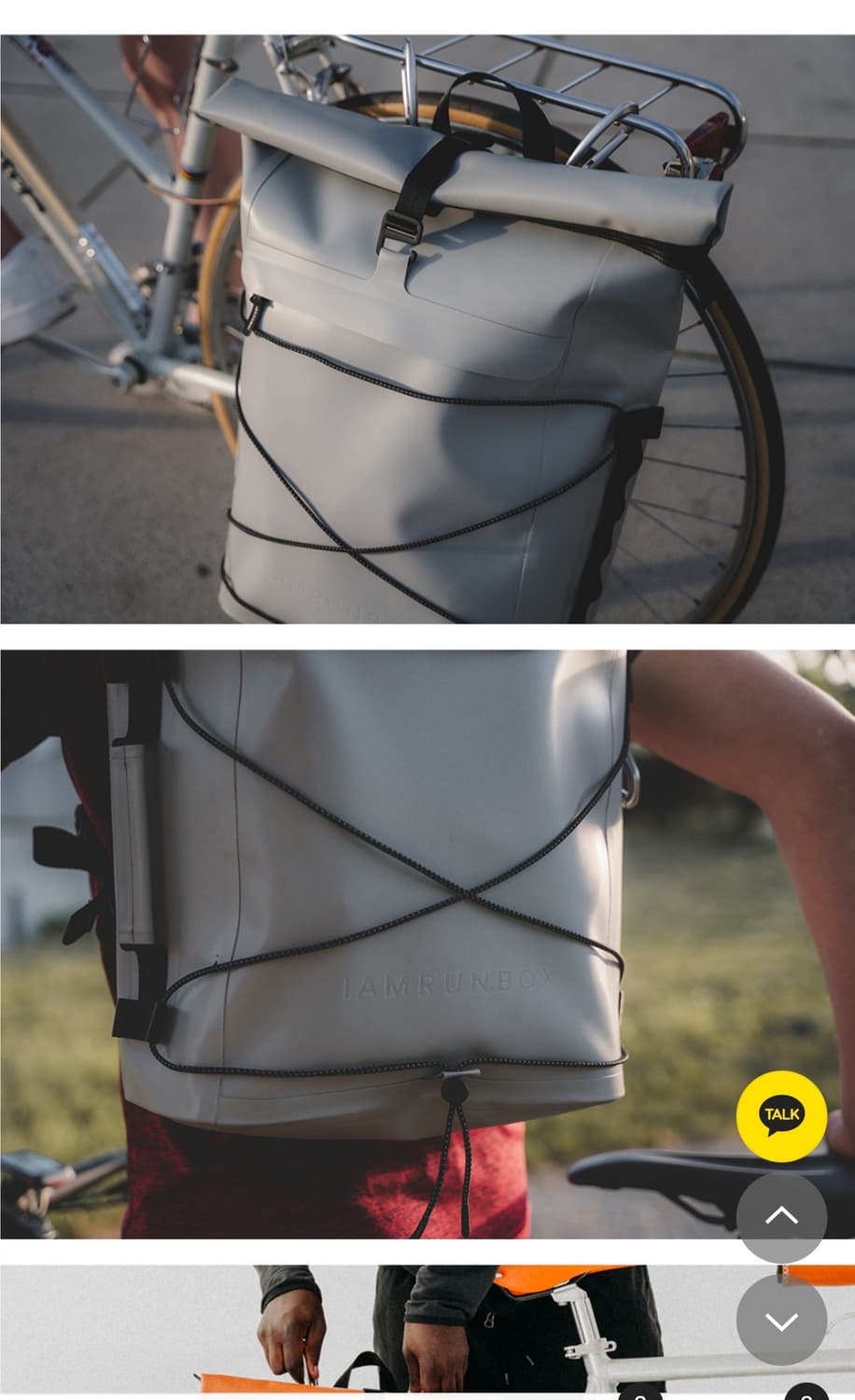 아이엠런박스(IAMRUNBOX) 롤탑 백팩 카키 20L 상품이미지3