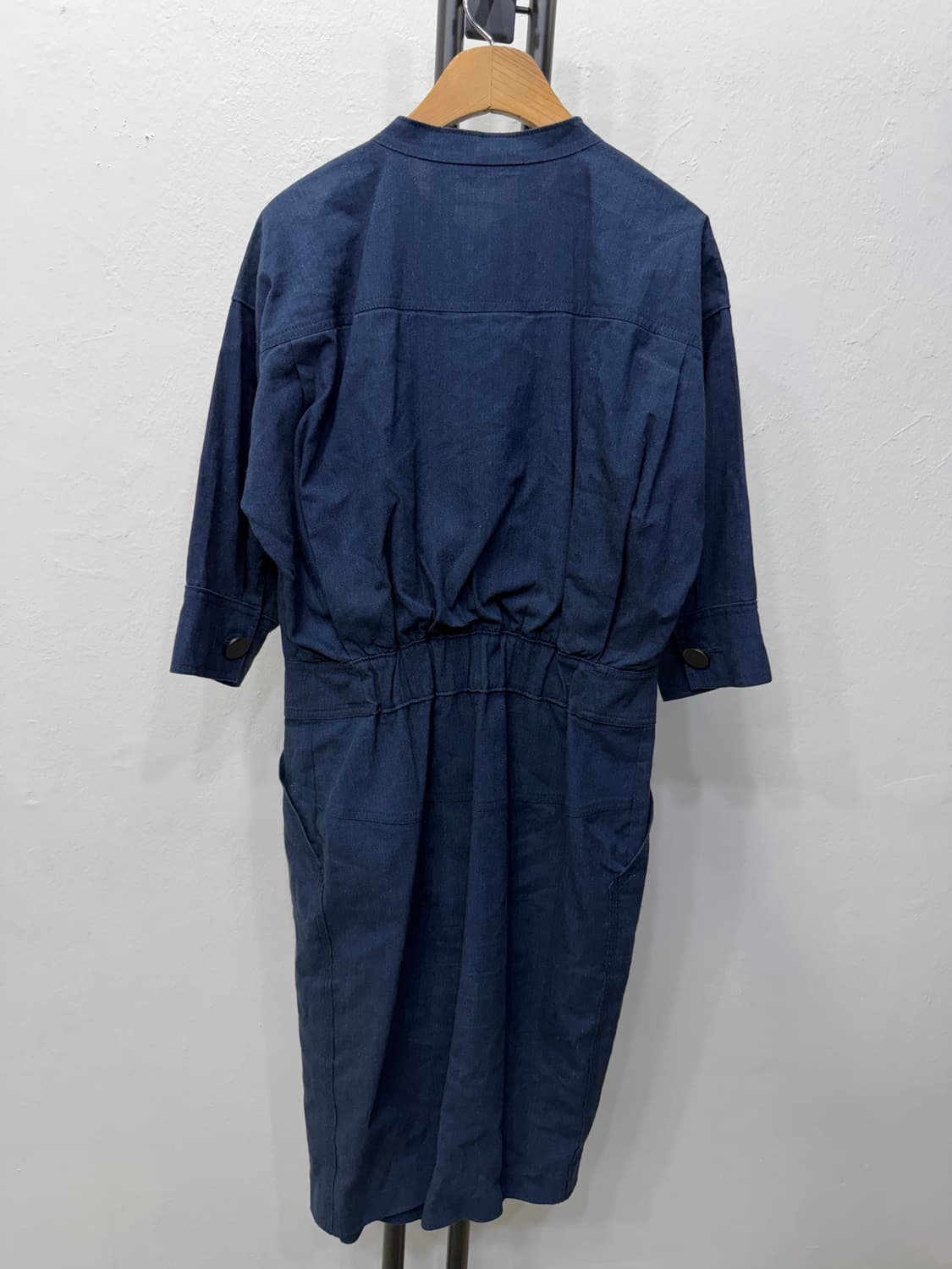 정품) TIME 타임 한섬 린넨 데님 원피스 82 상품이미지5