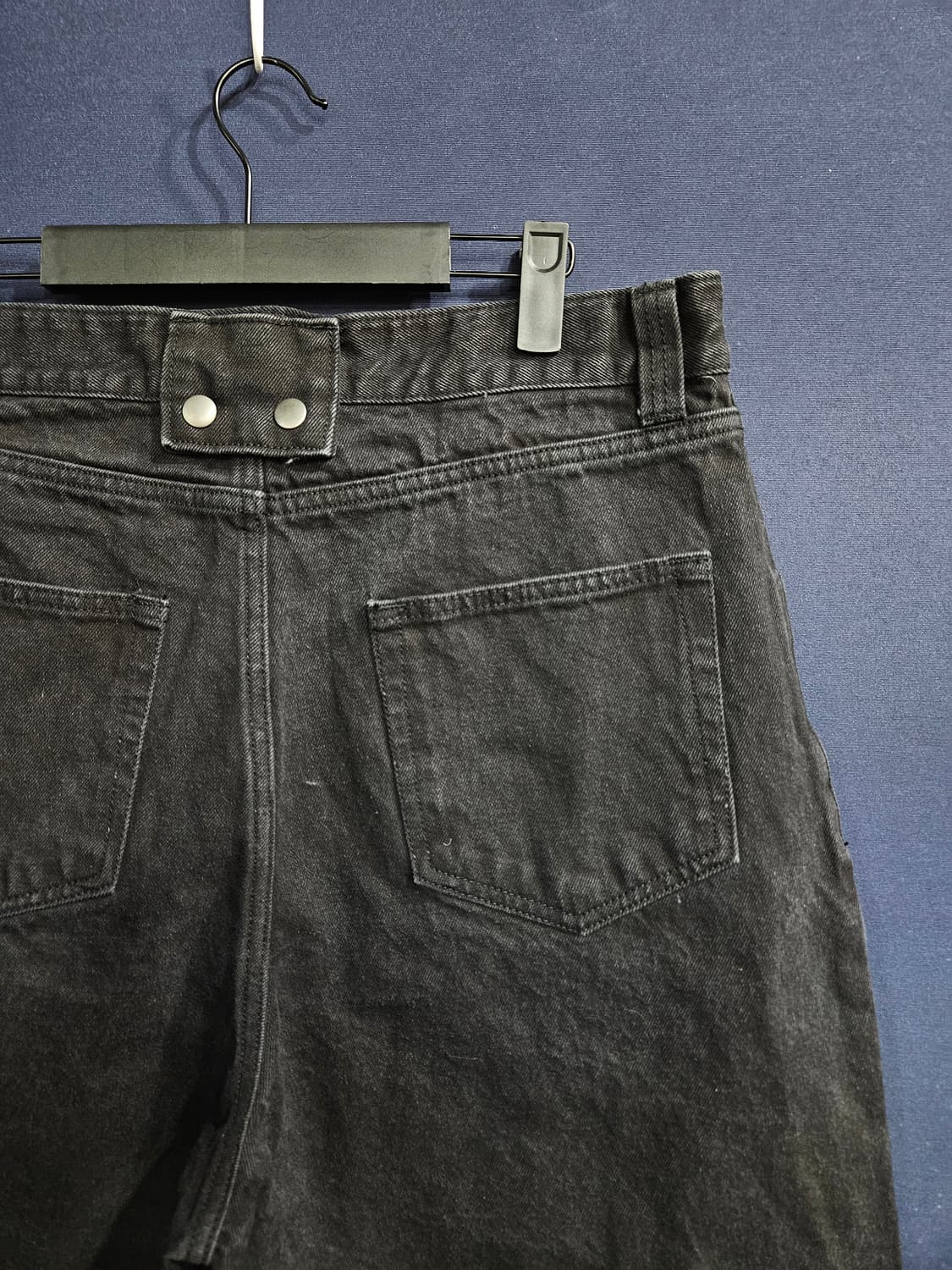 플라스틱 프로덕트 자수로고 블랙 남성 허리 32~33 데님 반바지 상품이미지7