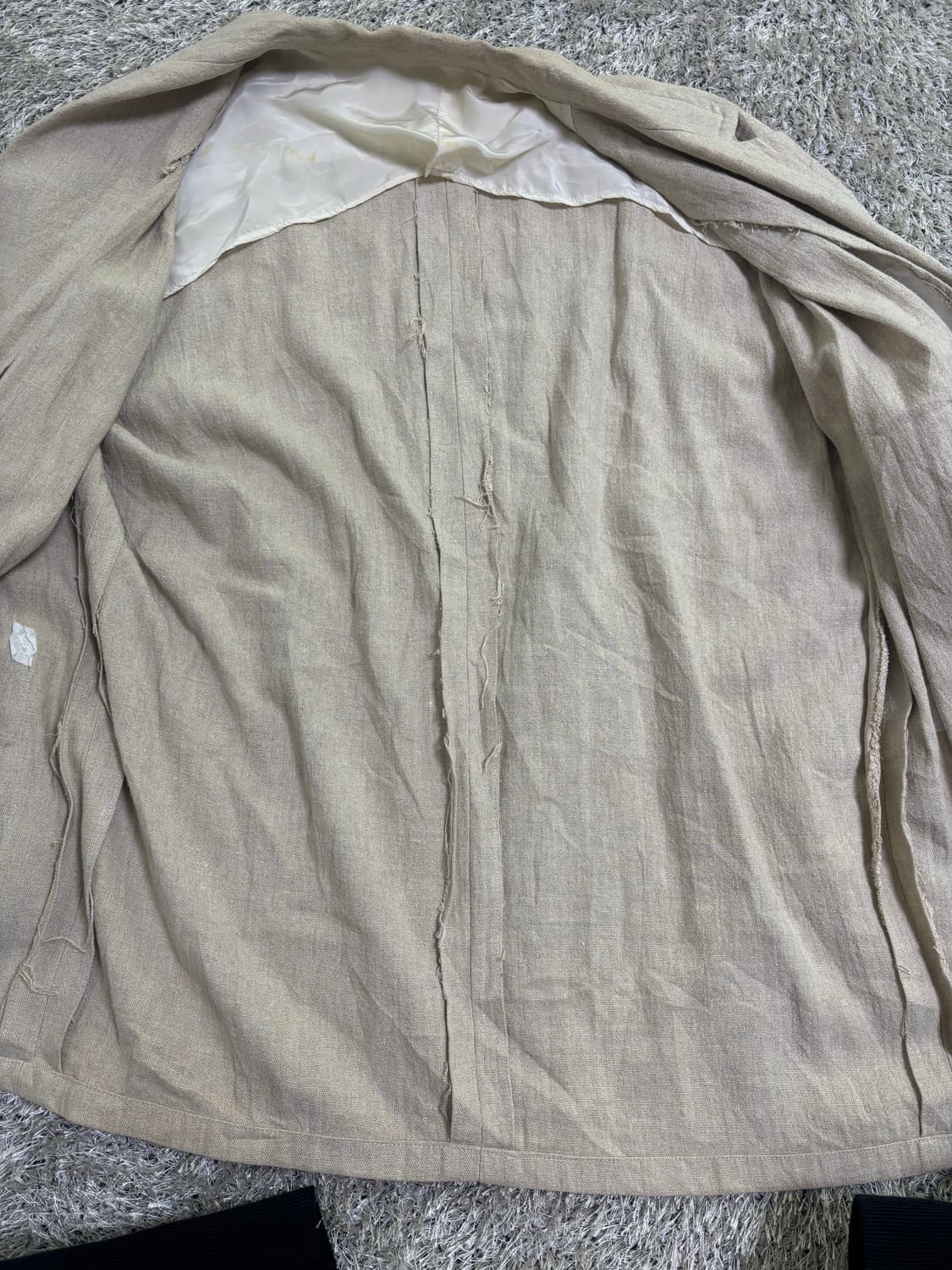 일본판 수제 린넨100프로 블레이저 사이즈 105-110 상품이미지6