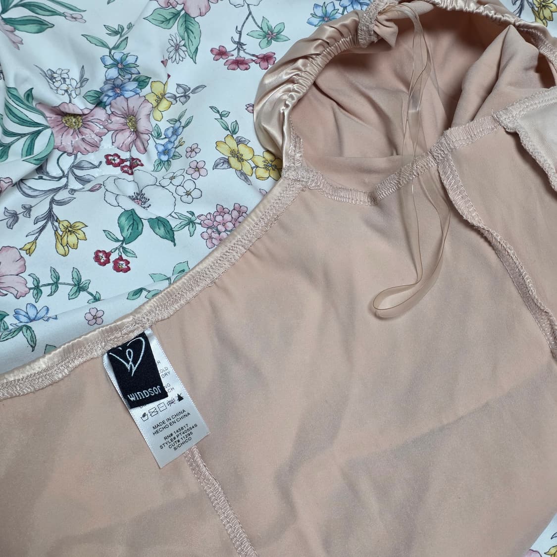 빈티지)핀터깔 히메갸루 핑크베이지 코르셋 새틴 섹시 퍼프 긴팔블라우스 상품이미지4