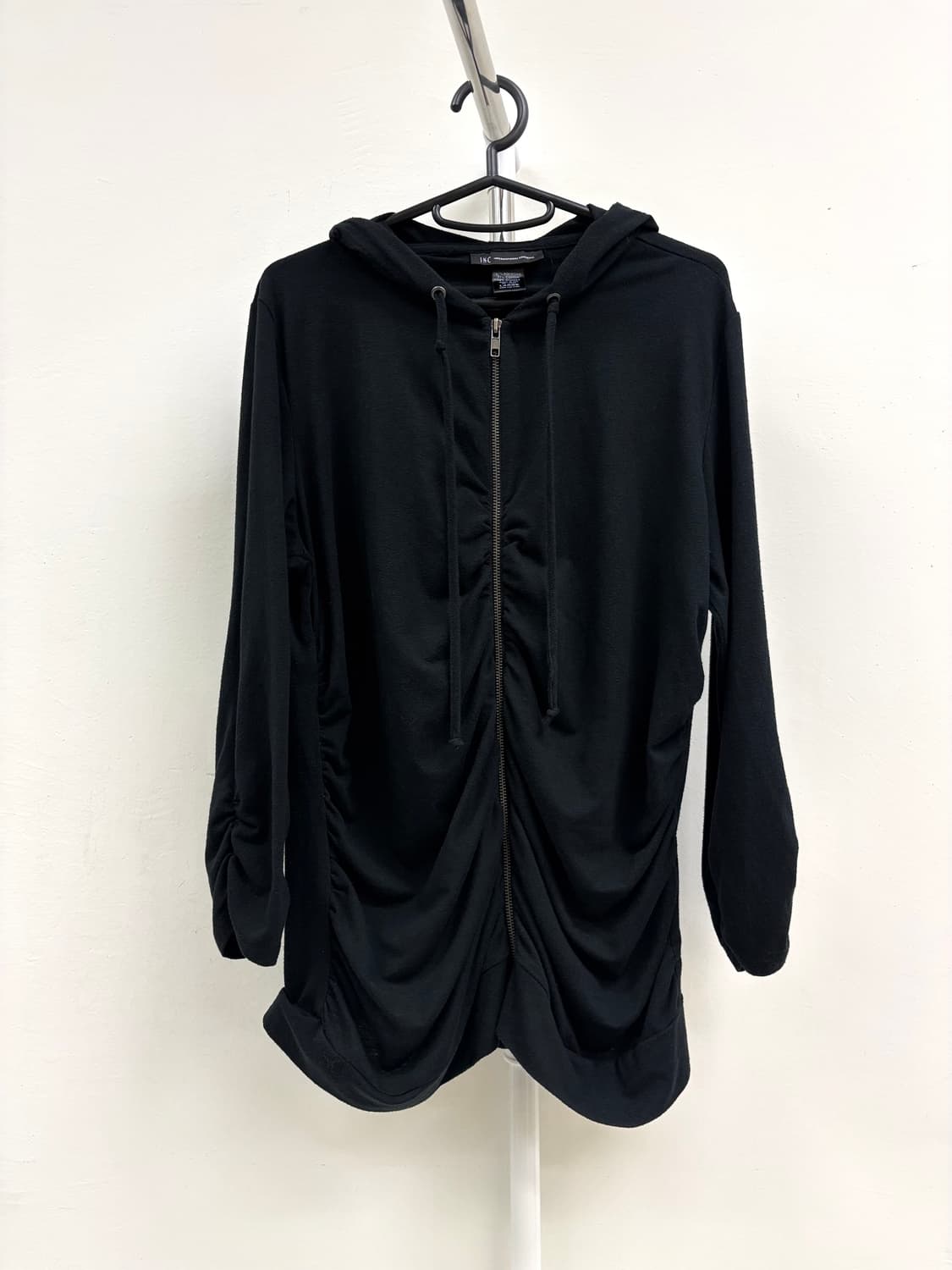 빈티지 블랙 셔링 후드집업 상품이미지4