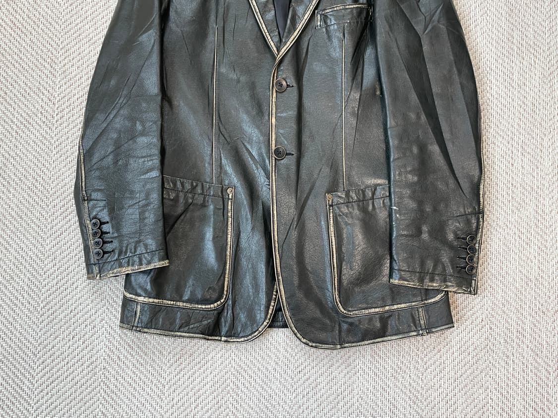 빈티지 양가죽 테일러드 가죽 자켓 J03714 상품이미지2