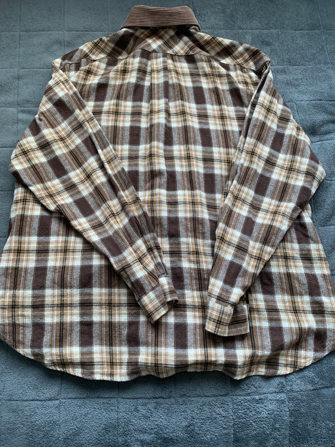 라퍼지스토어 코듀로이 칼라 빅 오버 체크 셔츠자켓L 상품이미지2