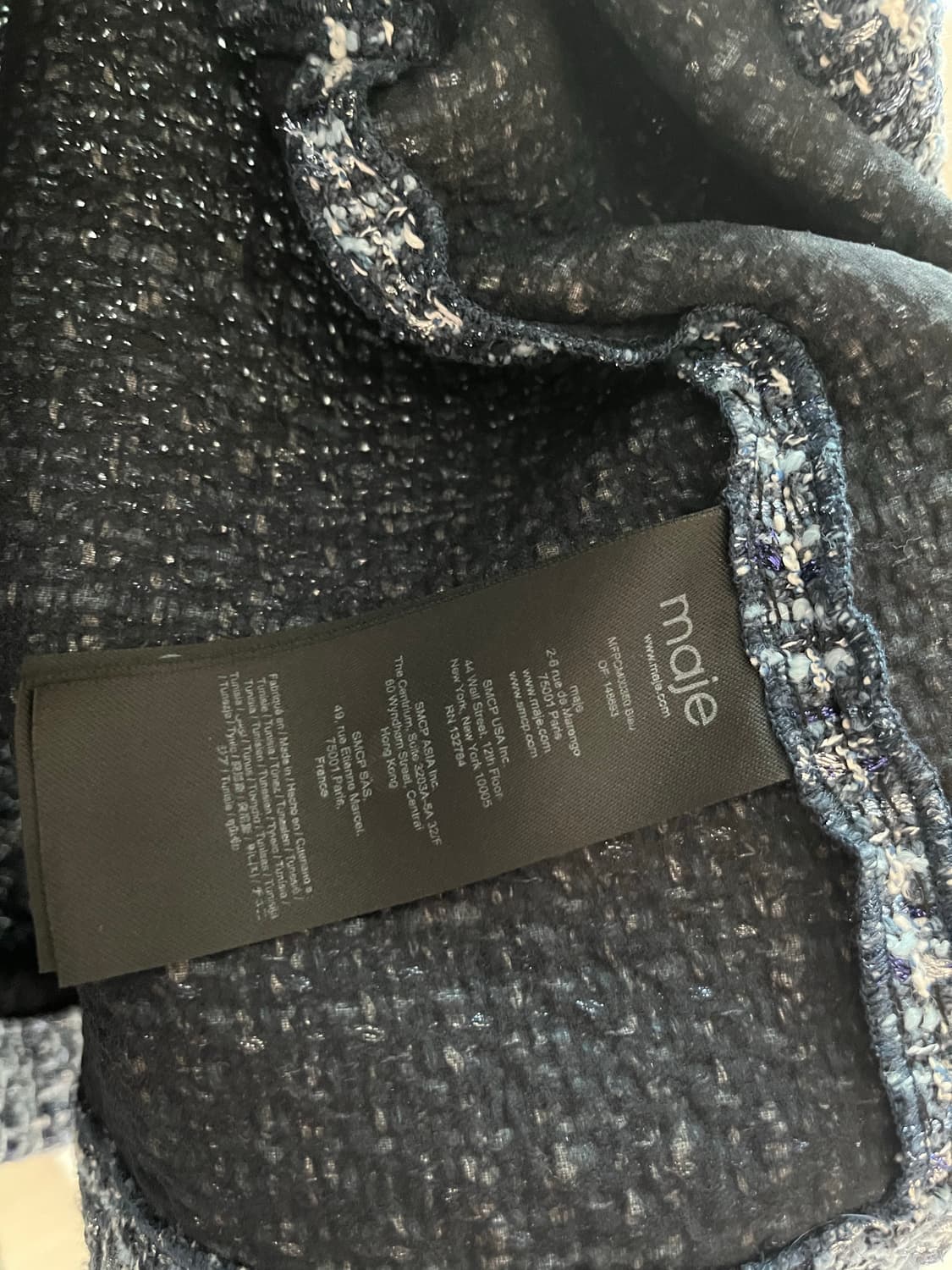 maje 트위드 자켓 블루 믹스 크롭핏 (정품) 상품이미지4