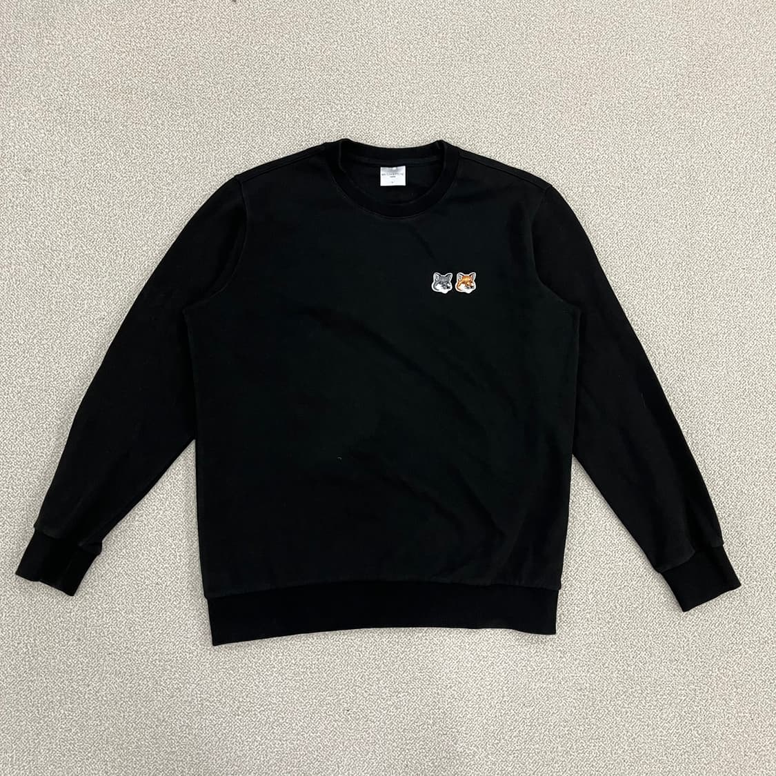 [L] 더블폭스 헤드 패치 맨투맨 스웻셔츠 0105M1 상품이미지1