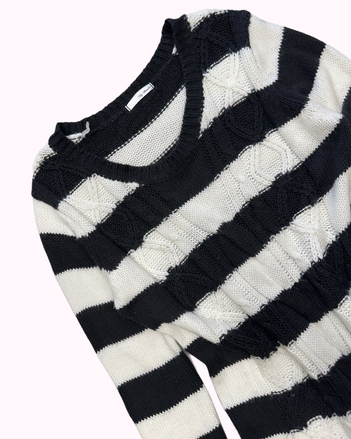 SKY BOMBER stripe cable knit dress 상품이미지3