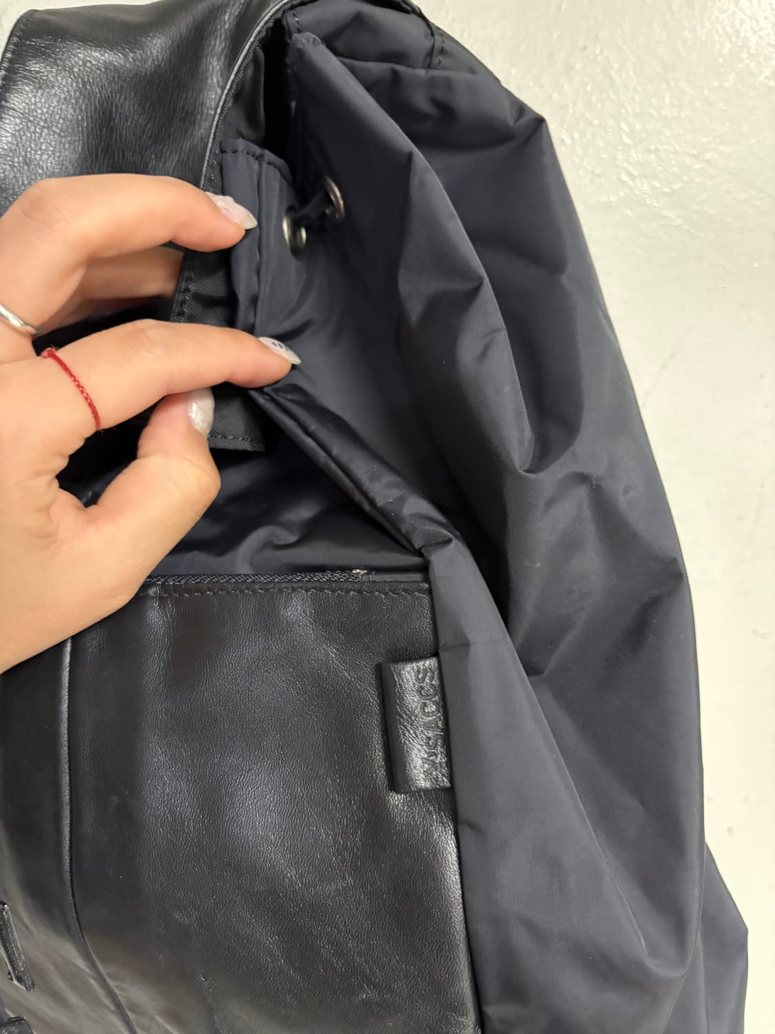 Y‘SACCS nylon & leather backpack  상품이미지10