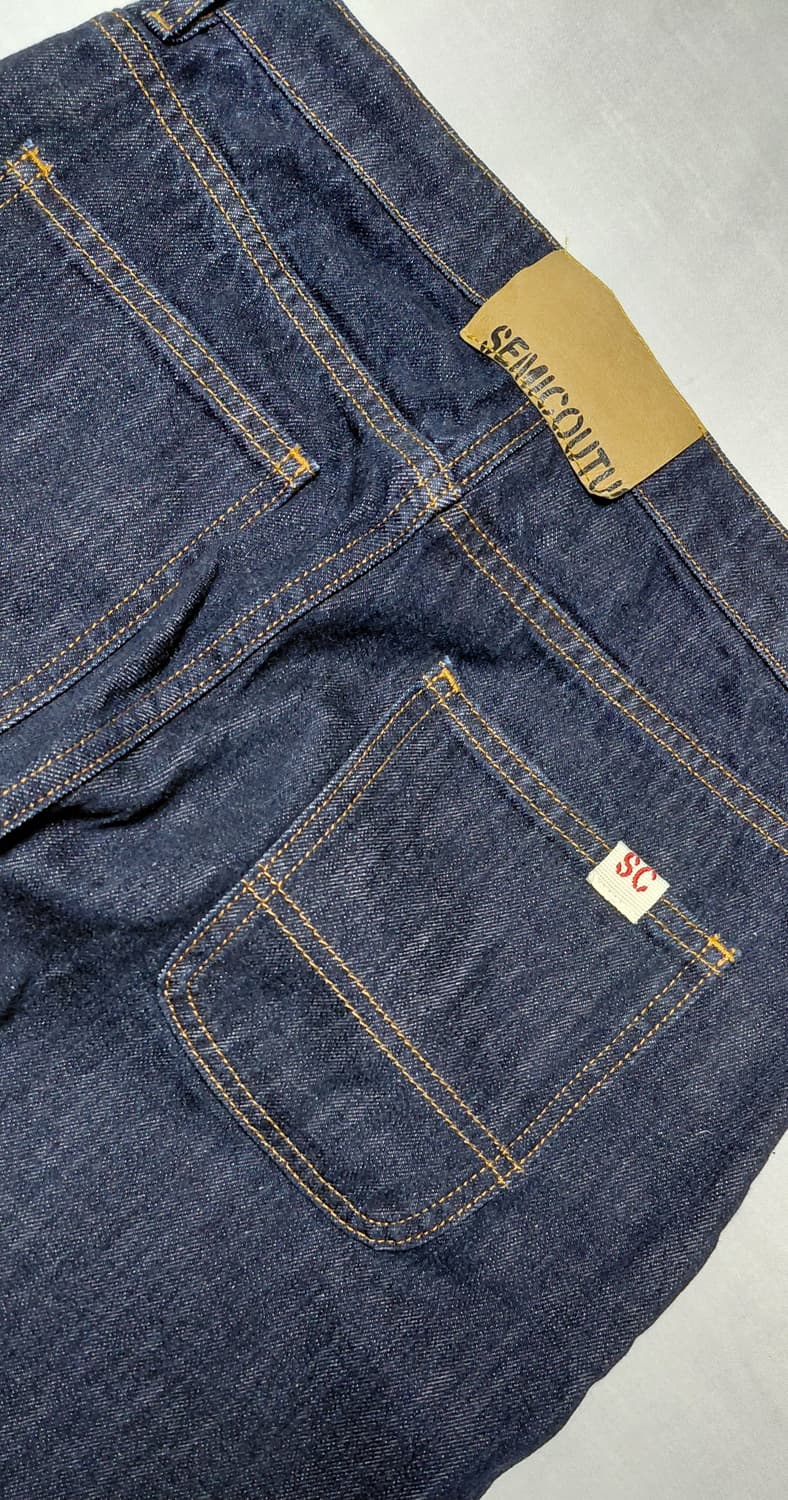 (무료배송) 세미쿠튀르(SEMICOUTURE) 와이드 턴업 생지 데님 상품이미지6