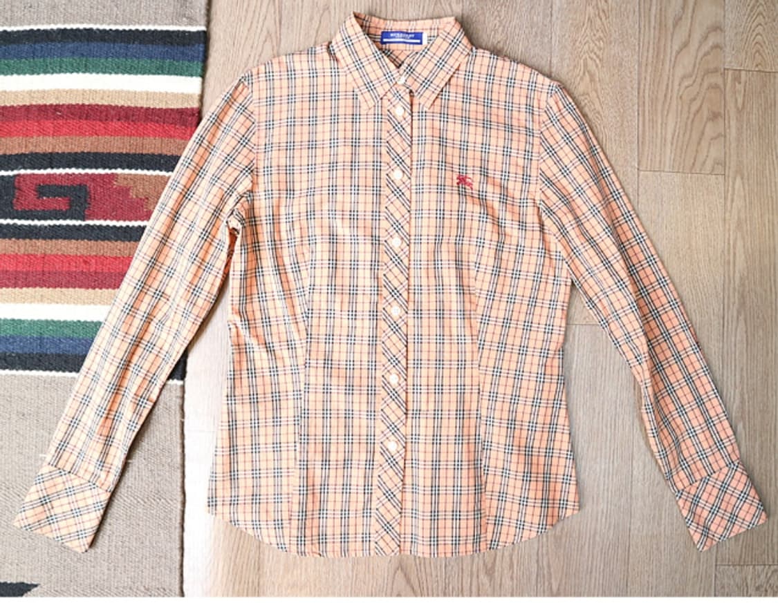 BURBERRY 버버리 블루라벨 핑크&노바체크 남방 상품이미지1