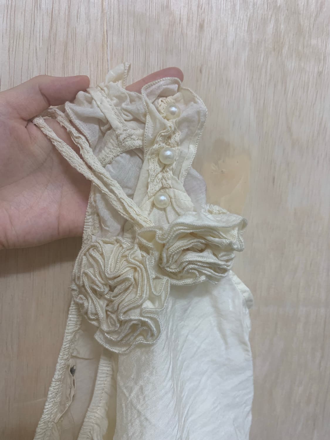 [직수입] 빈티지 실키 블라우스 슬리브리스 상품이미지5