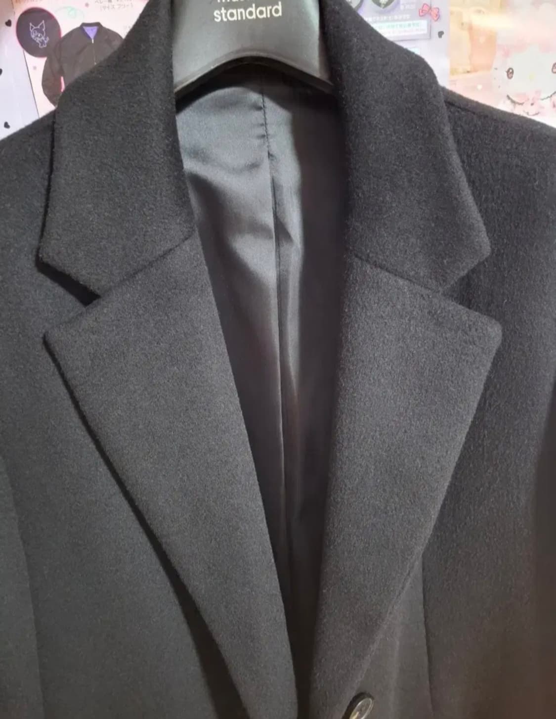 무신사 스탠다드 우먼즈 캐시미어 블렌드 오버 숄더 싱글 코트 S 상품이미지1