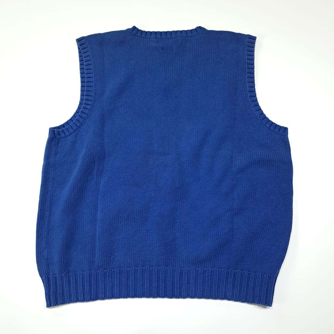 CL154 폴로 코튼 톤온톤포니 로열블루 니트 베스트 상품이미지6