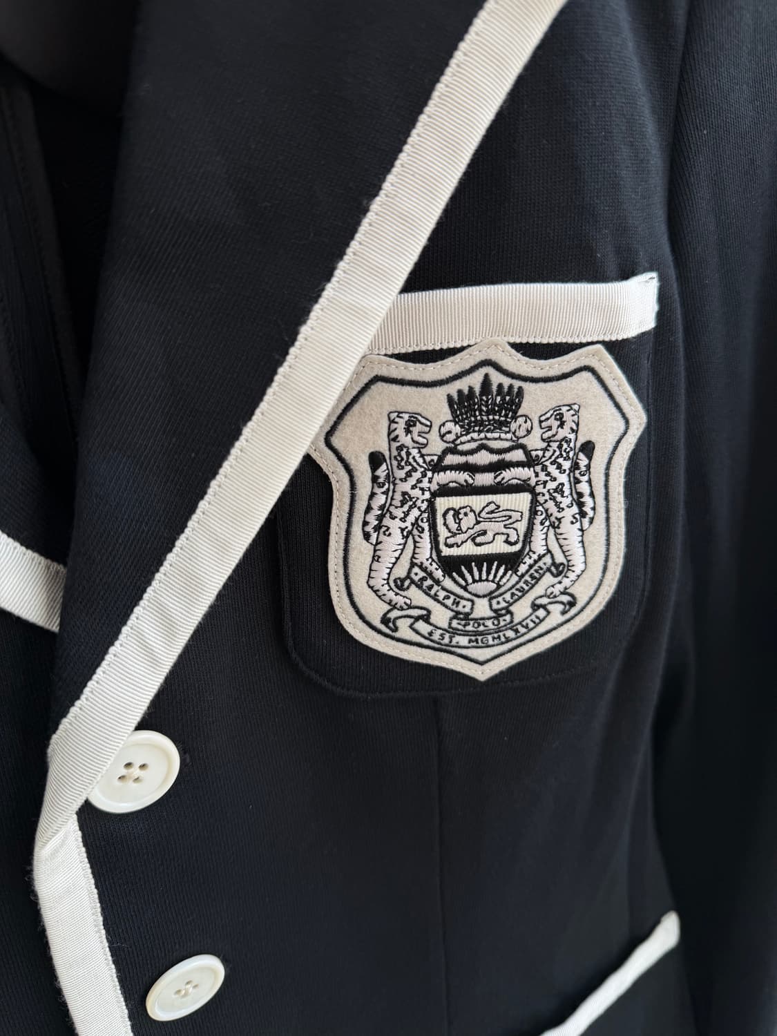 0/ 폴로랄프로렌 파이핑 자수로고 블레이저 자켓 상품이미지6