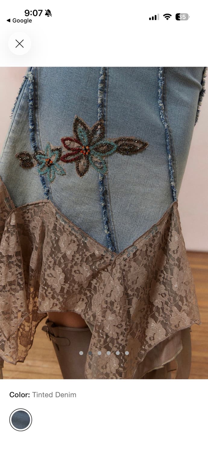 어반아웃피터스 kimchi blue 데님 스커트 상품이미지3